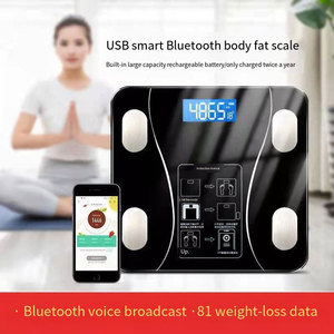 백라이트 기능이있는 Okok 앱 체중계 180kg 체지방 체중계 블루투스 USB 전자 의사 건강 다이어트 체중계 - Product Image 4