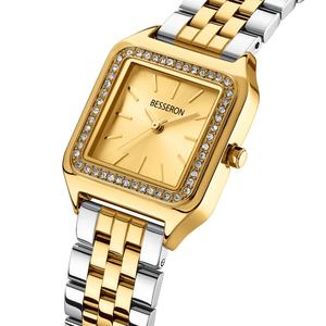 Montre classique pour femme 26*30mm, boîtier en acier inoxydable 316L, style hip-hop, mouvement quartz japonais Miyota, étanche, logo personnalisable - Product Image 5