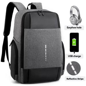 Mochila Personalizada con Logotipo, Impermeable, Inteligente, Negra, de Lujo, para Viajes de Negocios, para Mujer, con Puerto USB, Unisex, para la Universidad, para Portátil - Product Image 1