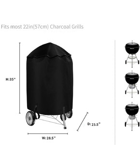 Couverture <span class=keywords><strong>ronde</strong></span> faite sur commande coupe-vent imperméable durable de gril de BBQ de jardin pour le gril de charbon de bois de <span class=keywords><strong>Weber</strong></span> - Product Image 2
