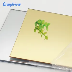 High反射Gold Acrylic Mirrorシート双方向ミラーアクリル