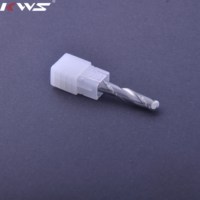 Fraise à graver miniature en carbure de tungstène de qualité industrielle KWS / Outil de fraisage CNC pour le bois avec personnalisation OEM, revêtement TiAlN, HRC65