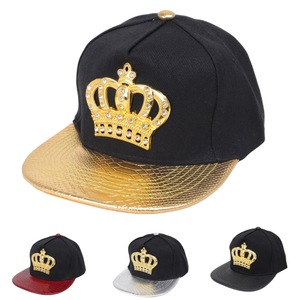 <b>Snapback</b> <b>Cap</b> Crown Embroidery PU Leather Flat Brim Hat Fashion Street Dance Hat Adult Men Breathable Foil Print 2023 - Product Image 5