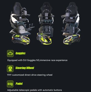 เก้าอี้จำลองการขับรถ VR AR <span class=keywords><strong>ฉาก</strong></span>เสมือนจริง พร้อมพวงมาลัย วัสดุอลู<span class=keywords><strong>มิ</strong></span><span class=keywords><strong>เนียม</strong></span>อัลลอยด์ สำหรับใช้ในร่ม <span class=keywords><strong>ราคา</strong></span>โรงงาน - Product Image 4