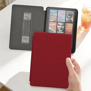 Étui <span class=keywords><strong>en</strong></span> cuir PU Litchi avec logo personnalisé pour <span class=keywords><strong>Kindle</strong></span> Paperwhite 12e génération 2024 7 pouces, coque intelligente <span class=keywords><strong>Kindle</strong></span> Colorsoft avec fonction veille/réveil automatique - Product Image 1