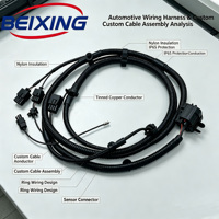 A00110 Harnais de câblage automobile BeiXing, assemblages de câbles personnalisés, 220V, isolés en nylon, conducteurs en cuivre étamé, indice de protection IP65