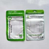 Sacs d'emballage de câble de données USB, sac Ziplock d'impression couleur, sacs en plastique pour chargeur