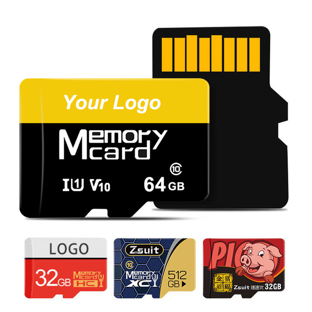 Wholesale Price 2GB 1GB Plastic SD TF Memory Card Custom Logo Class 10 High Speed Flash Card for Camera Dash Camera