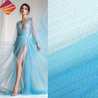 Tela de Tul Transparente 100% Poliéster, Ligera y Transpirable, con Diseño de Telaraña, para Vestidos de Novia, Disfraces y Decoración DIY