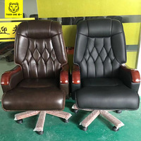 Chaise de bureau ergonomique de style chinois en cuir véritable pour atelier et usage domestique – Vente en gros fabricant