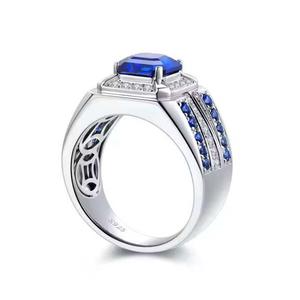 Custom 925 Sterling Silver Moissanite <b>Diamond</b> <b>Ring</b> Lab Grown <b>Diamond</b> Statement Jewelry - Product Image 2