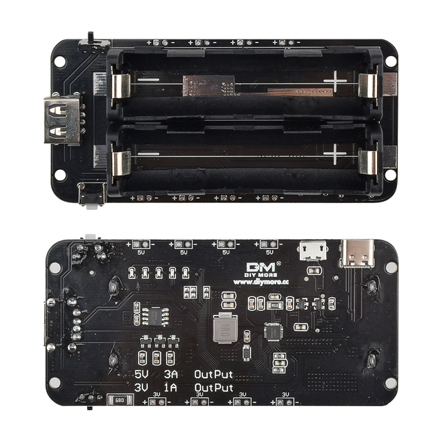 Double 18650 Lithium Battery Shield V8 5V/3A 3V/1A Power Bank Battery Charging Module USB For ESP32 ESP8266 WIFI