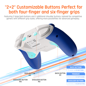 Mojhon C2 Pro BT 2.4G <b>Wireless</b> Gaming <b>Controller</b> 2000Hz Joystick 16 Mechanical Switch Gyro <b>PC</b> IOS Android C2 PRO 2000Hz Polling - Product Image 3