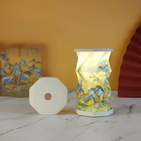 Lampe de bureau rotative rechargeable miniature personnalisée, design d'intérieur, décoration de la maison, lumière de nuit créative originale pour la chambre à coucher
