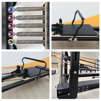 Reformer de Pilates de Alto Rendimiento con Half Cadillac, Aleación de Aluminio, Riel Completo y Espuma de Alta Resiliencia para Clubes de Fisioterapia