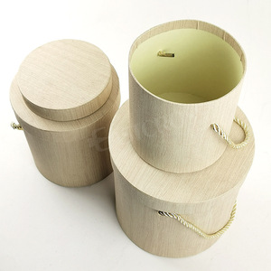 Lot de deux boîtes d'emballage rondes portables pour roses, finition noire mate, pour la Saint-Valentin (vente en gros) - Product Image 2