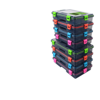 Caja de Pesca de ABS a Precio de Fábrica al por Mayor, Caja de Señuelos Impermeable con Cierre de Cuatro Hebillas, Accesorios de Pesca, Caja de Señuelos Grande y Pequeña