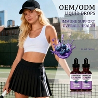 Tetes Cairan Elderberry (Rasa Blueberry) Pendukung Imunitas Kesehatan Secara Keseluruhan Suplemen Diet untuk Dewasa |   2ml Per Porsi |   1 Fl