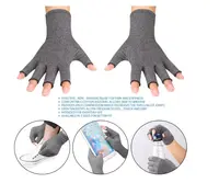 スパンデックス圧力磁気関節炎圧縮手袋デイリーワーク女性男性用指なし手袋