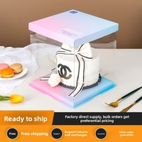 Cajas Transparentes para Pasteles, Cajas Altas para Empacar Pasteles de Cumpleaños, Disponibles en Tamaños de 8 y 10 Pulgadas