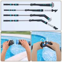 Aspirateur de piscine et spa portable et flexible, automatique, de haute qualité, avec tête de brosse triangulaire extensible et filtre transparent visible
