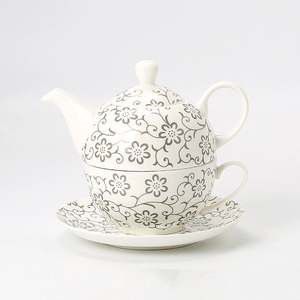 Set da Tè in Porcellana Floreale da 250ml, Tazza <span class=keywords><strong>e</strong></span> Piattino con Stampa <span class=keywords><strong>di</strong></span> Fiori, Servizio da Tè in Ceramica per Madre <span class=keywords><strong>e</strong></span> Figlio - Product Image 6