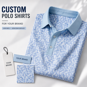 Polos Personalizados para Hombre, Manga Corta, Estampado Geométrico, Polo de Golf, Logotipo Personalizado, Marca Privada, Fabricante OEM ODM - Product Image 1
