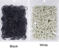 Élastiques à Cheveux Petits, Noirs, Naturels, Élastiques, Durables, de Haute Qualité et Écologiques