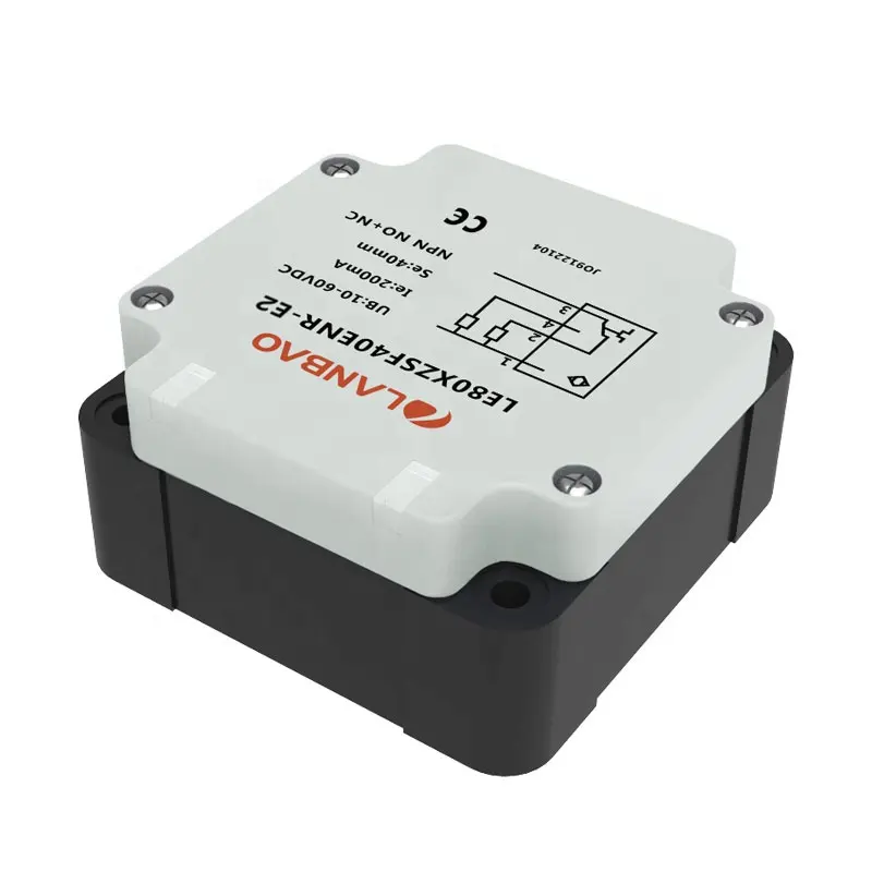 LE80XZ-M-E2 série sensor de descarga quadrada 40mm 50mm DC 12V 24V saída analógica indutiva