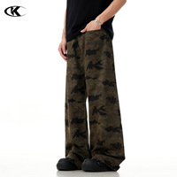 Pantalon décontracté ample et droit YOFA pour homme, style vintage camouflage, coupe ample, idéal pour le travail ou la mode urbaine, ODM