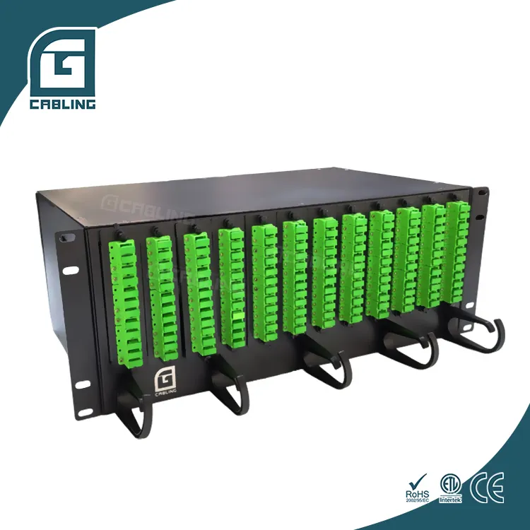 Gcabling-Marco de distribución de fibra óptica, panel de parche odf, 4U, 19 ", 144 core, SC, 144 puertos