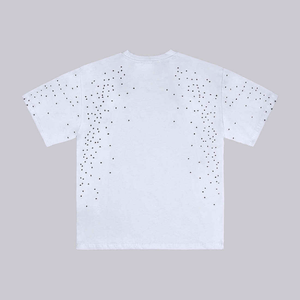 メンズ オーバーサイズ Tシャツ クロス散布図柄 カジュアル ストリートウェア 半袖 Tシャツ リラックスフィット デイリー/ラウンジウェア用 - Product Image 3