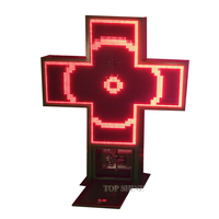 Corps vert d'extérieur P10 animé LED couleur magasin de médicaments intérieur SMD pharmacie signe croisé étanche