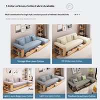 Direkt vom Hersteller: Japanischer Klappbarer Multifunktions-Sofabett mit Stoffbezug, Kiefernholzrahmen und Hochdichtem Schaumstoff für das Wohnzimmer