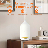 Le plus récent Portable 100ml blanc céramique électrique diffuseur d'huile essentielle ultrasons aromathérapie humidificateur