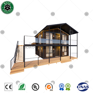 Cabaña Contenedor Expandible de Dos Niveles, Casa Prefabricada de Acero, Plataforma Grande, Escalera, Camping Panorámico, Villa de Vacaciones en el Bosque - Product Image 4