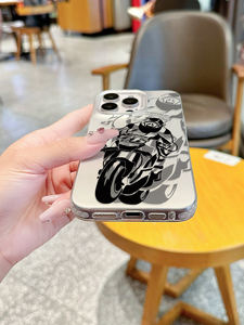 Coque <span class=keywords><strong>Moto</strong></span> GP Racing Rider, Étui Transparent Antichoc en TPU pour iPhone 17/16/15/14 Pro Max, Accessoires Mobiles pour Voiture - Product Image 4