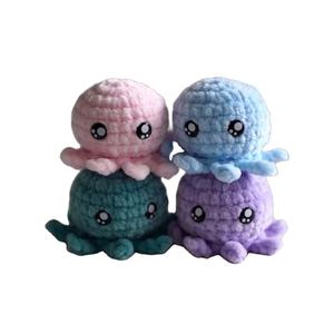 Gran oferta hecha a mano muñeco <span class=keywords><strong>de</strong></span> peluche adorno <span class=keywords><strong>pulpo</strong></span> ganchillo llavero <span class=keywords><strong>para</strong></span> niños regalo mochila accesorio decoración artículo - Product Image 1