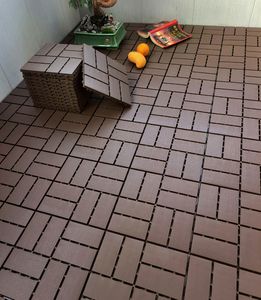 Dalles de sol en PP emboîtables portables pour terrasse, gris foncé, 8 pièces - Product Image 6