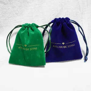 Custom Silver golden Logo Print Gift Rings NECKLACES Blue Beige Black Storage dust bags Velvet bag Jewelry Pouch