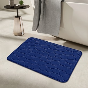Tapis de bain Cangming en polaire corail gaufré, petite taille, absorbant, pour salle de bain, style moderne et simple, lavable à la main - Product Image 2