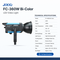 Lampe de studio LED JIXIO 360W haute luminosité 79200Lux 1m réglable 2700-6500K température de couleur contrôle par application en alliage d'aluminium