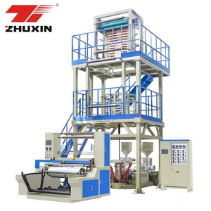 China 3 Lagen Automatische Aba Zware Hdpe-Ldpe Extrusie Film Blaasmachine Plastic Film Extruder Met Snijmachine