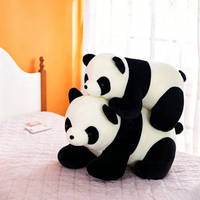 Peluche Panda Personnalisée Allongée, Jouet en Peluche Doux et Adorable, Vente en Gros OEM ODM, Logo Personnalisé pour Enfants et Cadeaux Promotionnels
