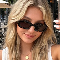 Lunettes de soleil rectangulaires rétro unisexes en acétate de qualité supérieure, avec support de logo personnalisé, idéales pour la plage et les excursions touristiques