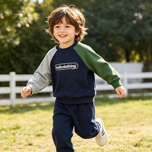 Nouvel ensemble de survêtement décontracté 2 pièces pour garçons, collection automne 2026, sweat-shirt et pantalon pour jeunes enfants - Product Image 5