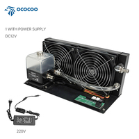 Kit de refroidissement liquide OCOCOO 240 mm à double ventilateur avec réservoir transparent, pompe intégrée, stable, ultra silencieux, équipement PC de laboratoire