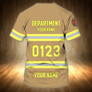 <span class=keywords><strong>T</strong></span>-<span class=keywords><strong>shirt</strong></span> personnalisé pour <span class=keywords><strong>pompier</strong></span> avec nom imprimé en 3D, en spandex/polyester, respirant, séchage rapide, coupe classique, décontracté pour homme - Product Image 3