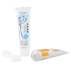 Bán buôn tùy chỉnh màu hồng trắng bóp tay rỗng kem mềm ống 50ml 80ml 100ml sữa rửa mặt nhựa bao bì Mỹ phẩm ống - Product Image 5