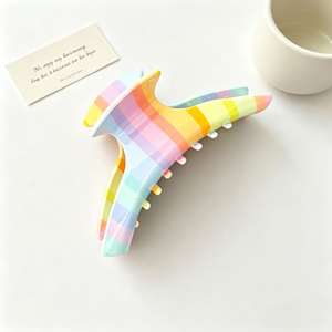 Pinza de Pelo Geométrica con Diseño Único y Creativo en Colores Arcoíris, Pinza de Pelo Moderna para Chicas, Venta al Por Mayor de Accesorios para el Cabello - Product Image 4
